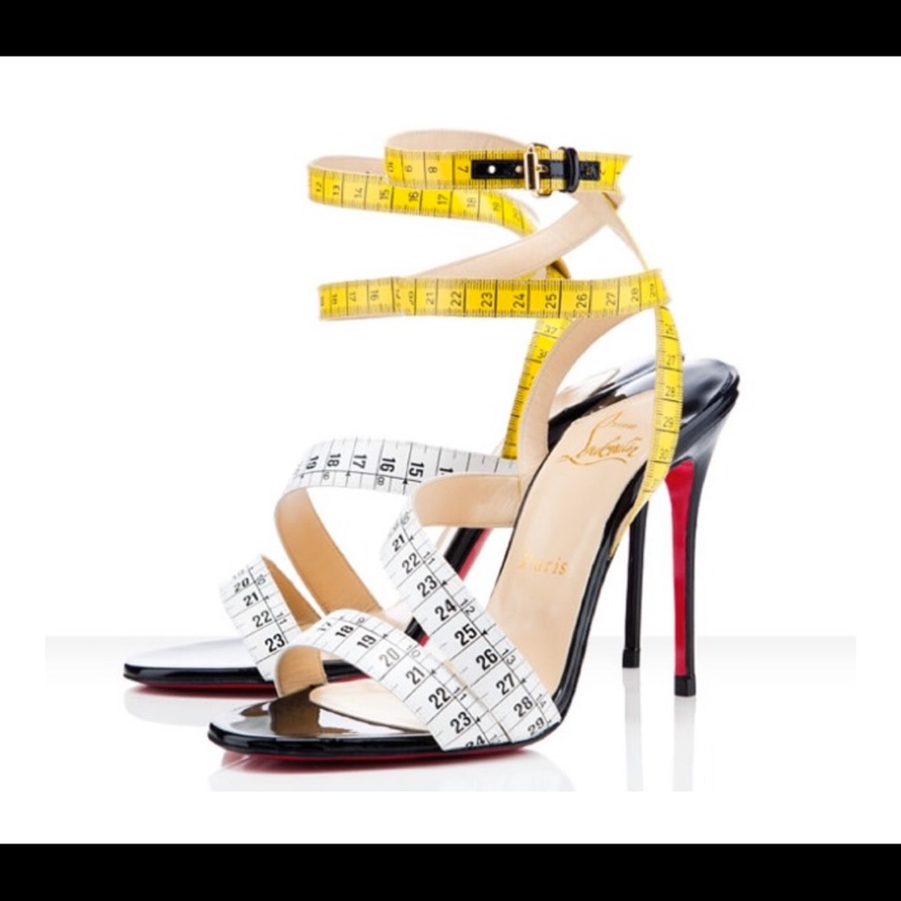 Christian Louboutin Police Sandals measuring tape